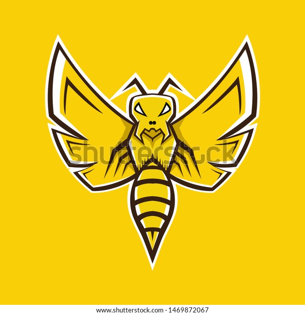 Bee Mascot Logo Wasp Mascot Logo Stock Vector (Royalty Free) 1469872067