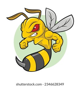 bee mascot vector art illustration cartoon design