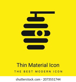 Bee minimal bright yellow material icon