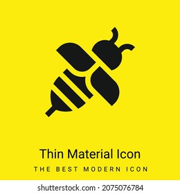 Bee minimal bright yellow material icon