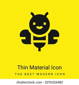 Bee minimal bright yellow material icon