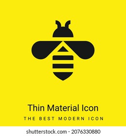 Bee minimal bright yellow material icon