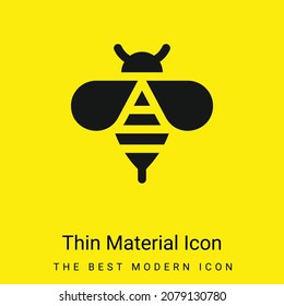 Bee minimal bright yellow material icon