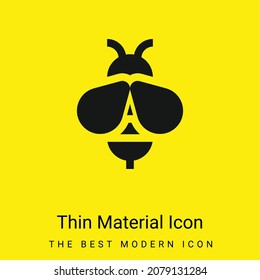 Bee minimal bright yellow material icon
