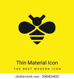 Bee minimal bright yellow material icon