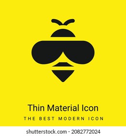Bee minimal bright yellow material icon