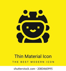 Icono mínimo de material amarillo brillante