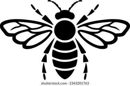 Bee - Minimalist and Flat Logo - Vector illustration