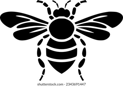 Bee - Minimalist and Flat Logo - Vector illustration