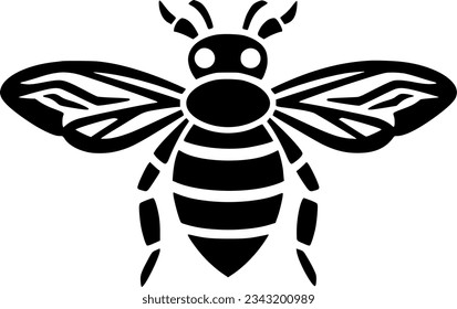 Bee | Minimalist and Simple Silhouette - Vector illustration