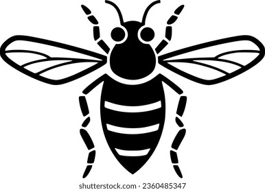 Bee | Minimalist and Simple Silhouette - Vector illustration