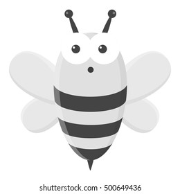 Bee monochrome icon. Illustration for web and mobile design.