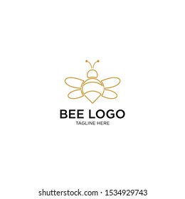 bee monoline logo for boutique / company luxury logo template