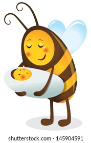 Bee mother and child