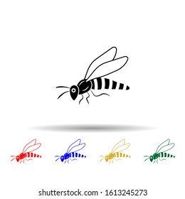 bee multi color style icon. Simple glyph, flat vector of beekeeping icons for ui and ux, website or mobile application