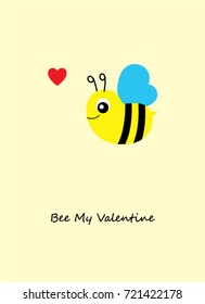 bee my valentine vector