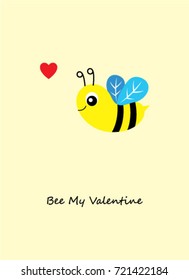 bee my valentine vector
