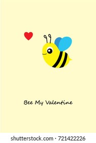 bee my valentine vector