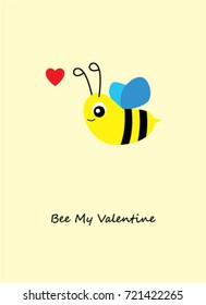 bee my valentine vector