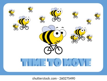 bee on a bicycle