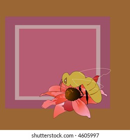 bee on a flower vector