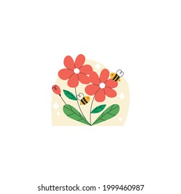 Bienenstock auf einer Vektorgrafik