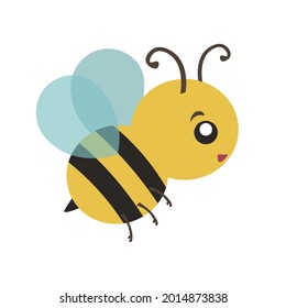 Bee on a white background.