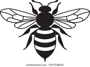 	
Bee on a white background.