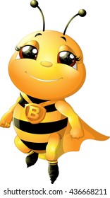 bee on a white background