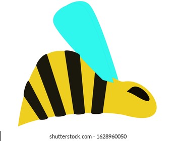 Bee on white background. Vector. Illustration.