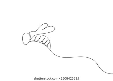 Bee one line art and continuous single line isolated outline vector icon