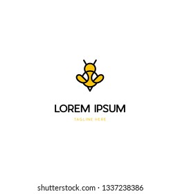 Bee Outline Creative Design Logo