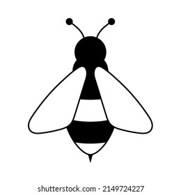 Bee outline icon design ilustration template vector