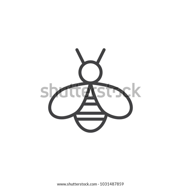 Bee Outline Icon Linear Style Sign Stock Vector (Royalty Free) 1031487859