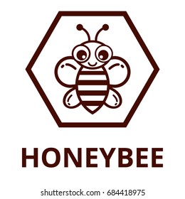 Bee Outline Label