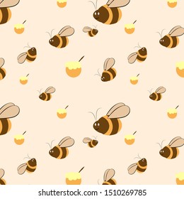 Bee over a bowl of honey flying pattern