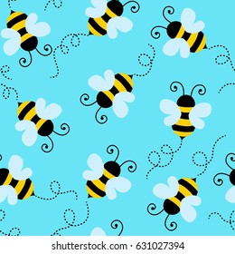 Bee pattern background . seamless pattern
