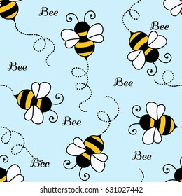 Bee Pattern Background . Seamless Pattern