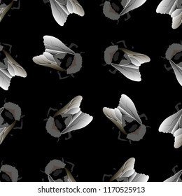 Bee pattern background. seamless pattern, funny bumblebees
