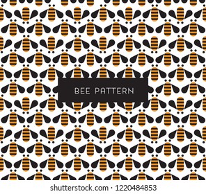 Bee pattern on White background