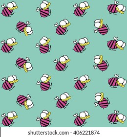 Bee pattern vector illustration