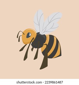 Una abeja colgada en una flor
