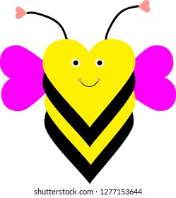 bee with pink wings