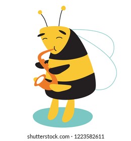 Bee plays music
