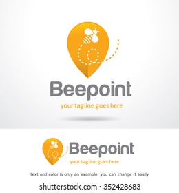 Bee Point Logo Template Design Vector