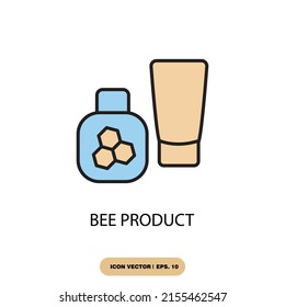 bee product icons  symbol vector elements for infographic web