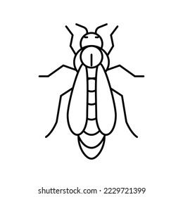 bee queen beekeeping line icon vector. bee queen beekeeping sign. isolated contour symbol black illustration