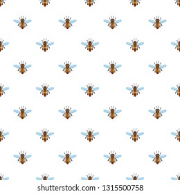 Bee queen of insect icon. Flat illustration of bee queen of insect vector icon for web design