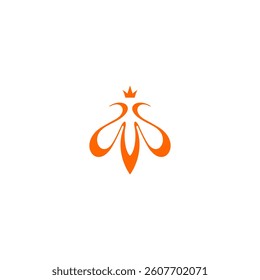 bee queen logo line, minimalist elegant, modern