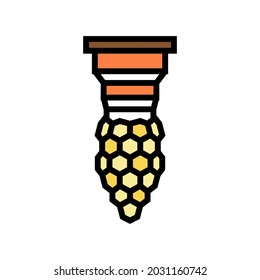 bee queen production beekeeping color icon vector. bee queen production beekeeping sign. isolated symbol illustration